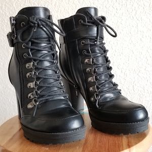 Heeled Combat Boots by Guess